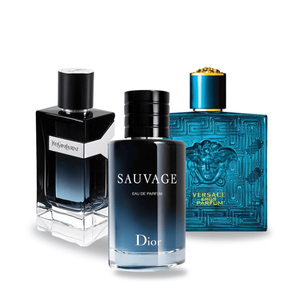 Combo 3 Perfumes -  Y Yves Saint Laurent, Sauvage Dior, et Versace Eros Versace